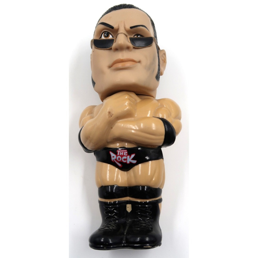 1999 The Rock 3D Sipper Water Bottle WWF Titan Sports Vintage WWE Dwayne Johnson